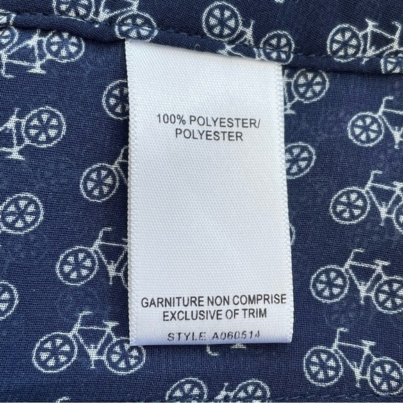 Women’s Navy White Bicycle Patterned Mini Skirt Size Small - Picture 5 of 11